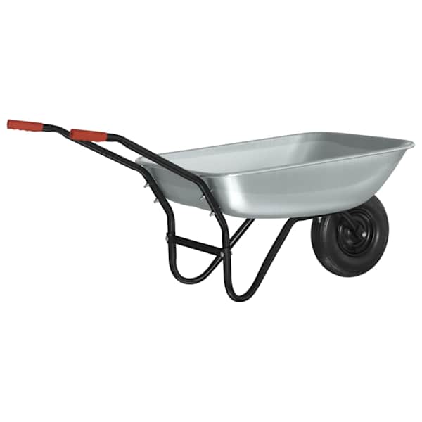 vidaXL P&otilde;rk H&otilde;be ja Must 80 L 120 kg Tsingitud teras