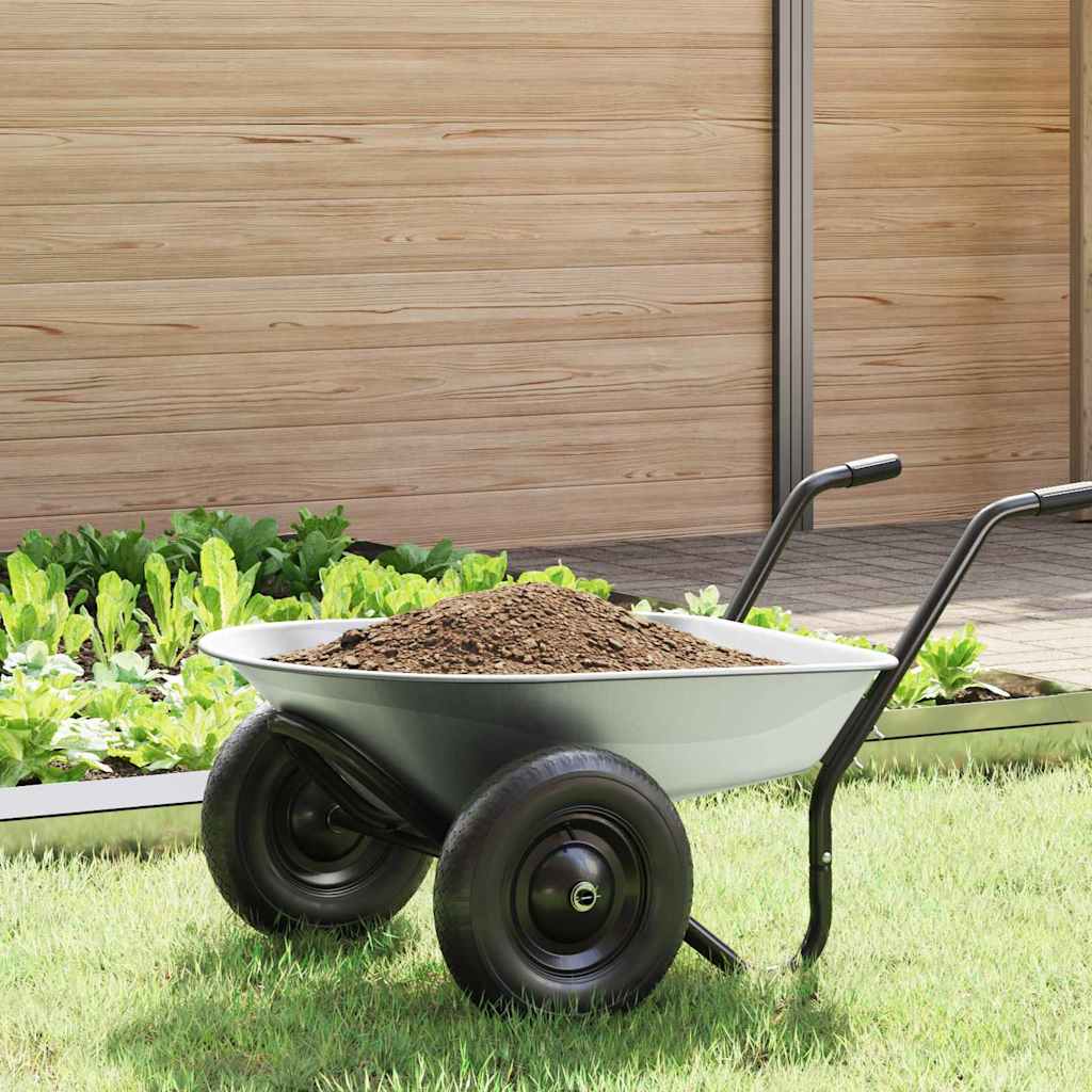 Vervanging voor kruiwagenlade Zilver 90 x 63 x 28 cm Staal image 1