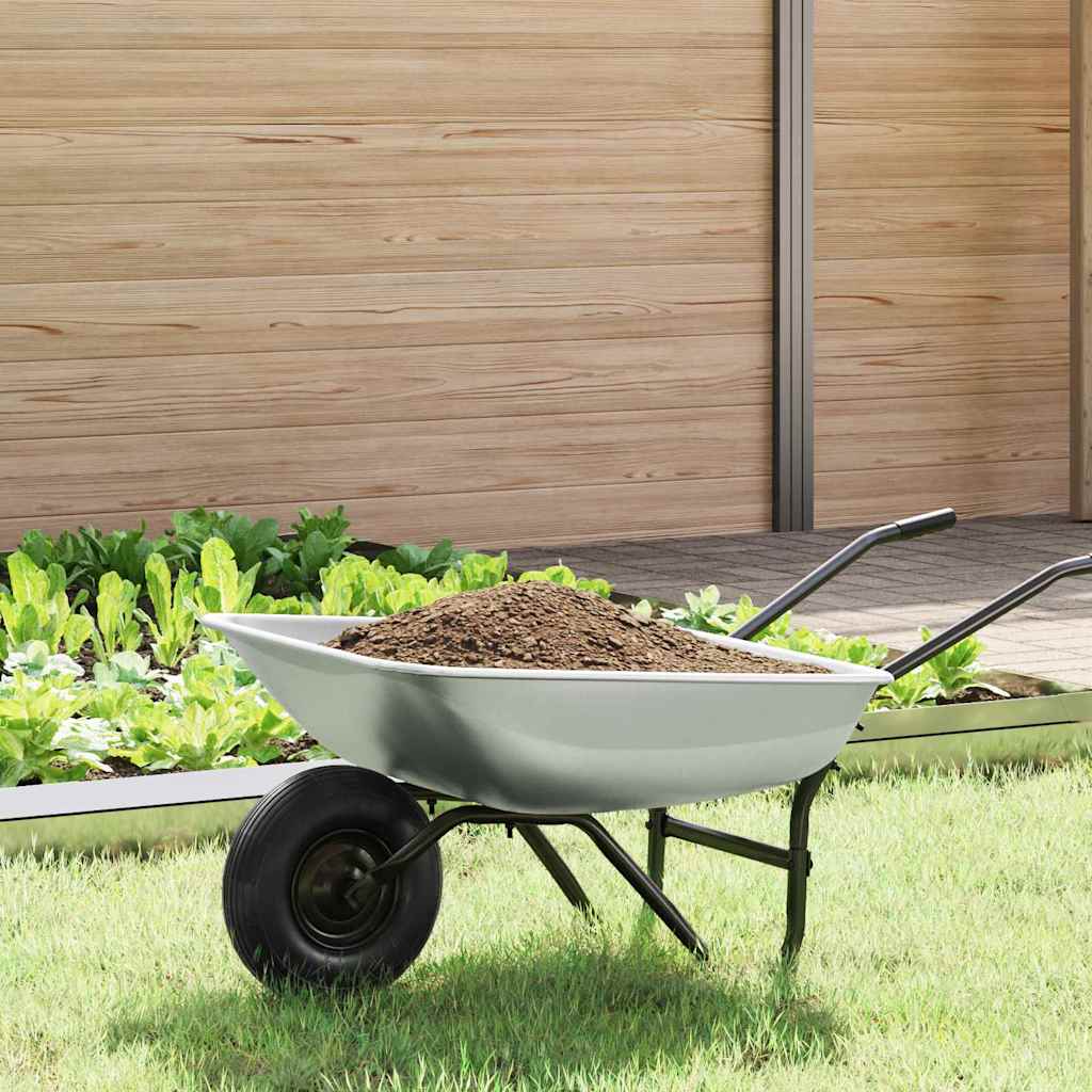 vidaXL Ersatzschaufel für Schubkarre Silber 80 x 60 x 25 cm Stahl