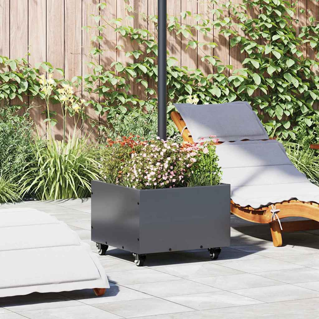 Parasolbasis met plantenbak Antraciet 45 x 45 x 45 cm Staal