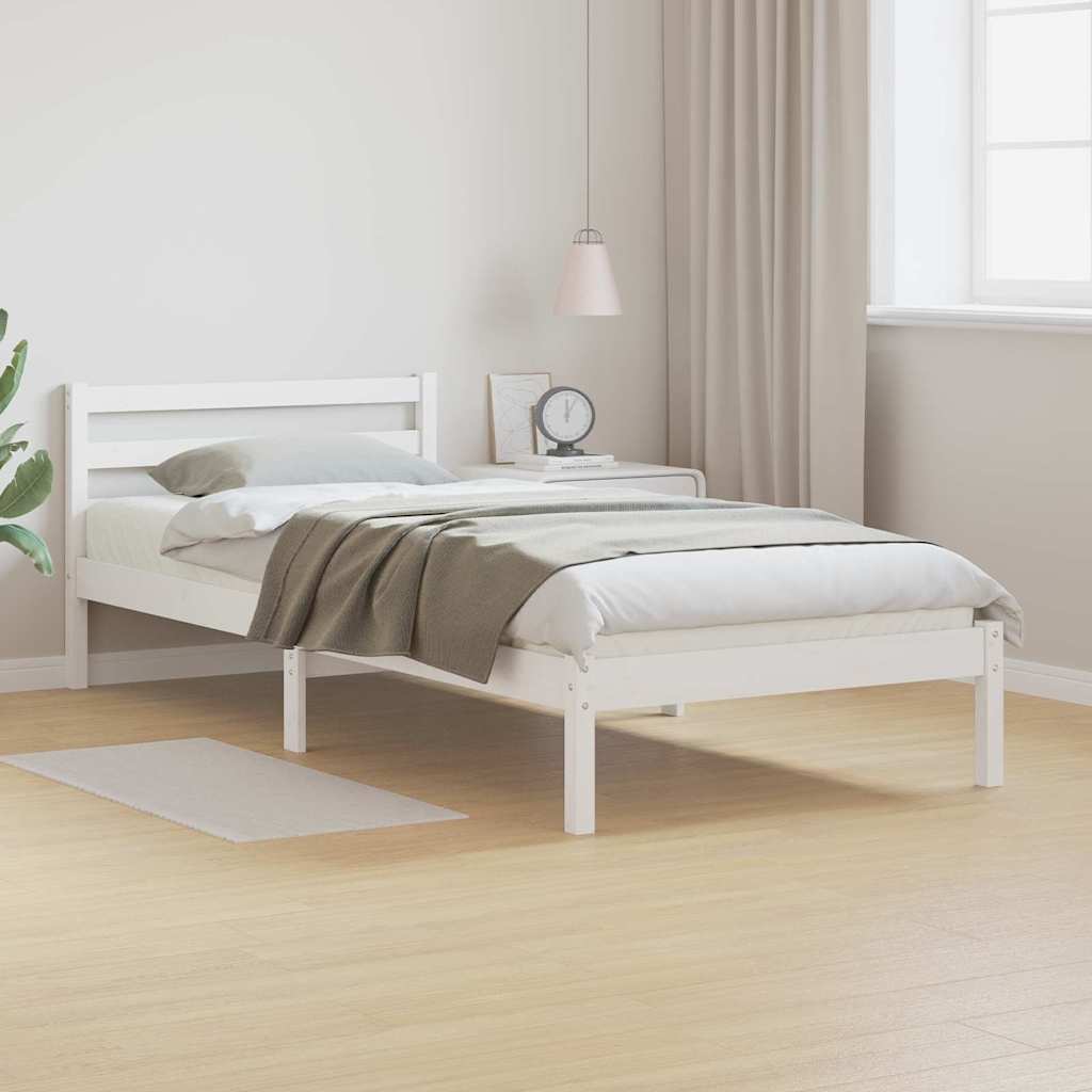 Voodi Raam Peatoega Vale 90x210 cm Täispuit Männipuit