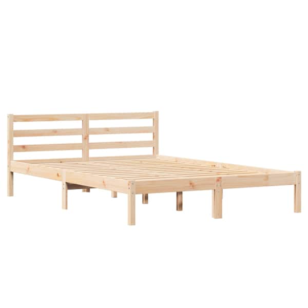 vidaXL Voodi raam Pruun 215,5 x 165,5 x 69,5 cm Kindel m&auml;nnipuidust