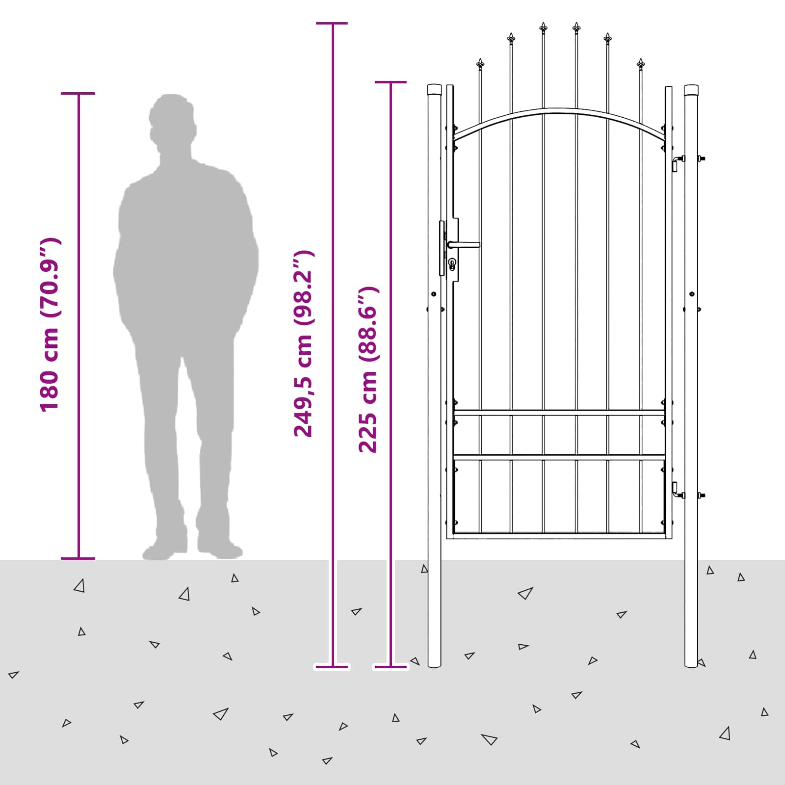 Aia aed lukuga Hall 200 x 100 cm Teras 4 Kõik vajalik sinu aeda ja koju! Aia aed lukuga Hall 200 x 100 cm Teras - Image 4