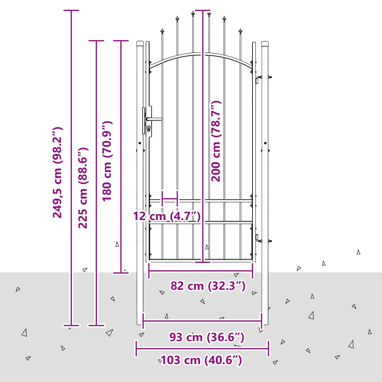 Aia aed lukuga Hall 200 x 100 cm Teras 3 Kõik vajalik sinu aeda ja koju! Aia aed lukuga Hall 200 x 100 cm Teras - Image 3