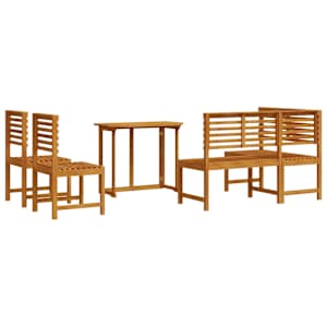 Sada zahradních laviček 4 pcs Hnědá masivní akáciové dřevo - obrázek 10