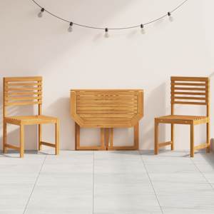 Zahradní bistro set 3 pcs Hnědá Masivní akátové dřevo - obrázek 1