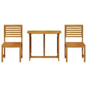 Zahradní bistro set 3 pcs Hnědá Masivní akátové dřevo - obrázek 7