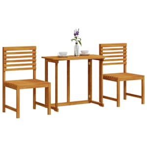 Zahradní bistro set 3 pcs Hnědá Masivní akátové dřevo - obrázek 3