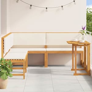 Sada zahradních laviček 4 pcs Hnědá Masivní akátové dřevo - obrázek 4