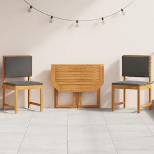 Zahradní bistro set 3 pcs Hnědá Masivní akátové dřevo - obrázek 1