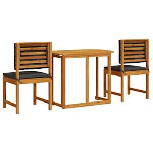 Zahradní bistro set 3 pcs Hnědá Masivní akátové dřevo - obrázek 9
