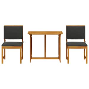 Zahradní bistro set 3 pcs Hnědá Masivní akátové dřevo - obrázek 7