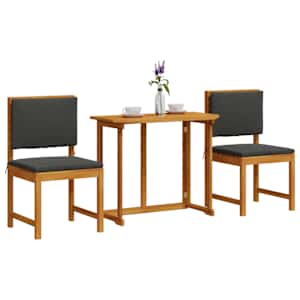 Zahradní bistro set 3 pcs Hnědá Masivní akátové dřevo - obrázek 3