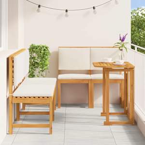 Zahradní bistro set 5 pcs Hnědá Masivní akátové dřevo - obrázek 4