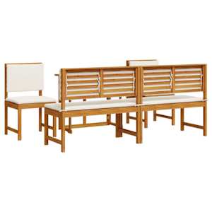 Zahradní bistro set 5 pcs Hnědá Masivní akátové dřevo - obrázek 10