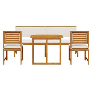 Zahradní bistro set 5 pcs Hnědá Masivní akátové dřevo - obrázek 8