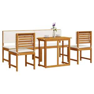 Zahradní bistro set 5 pcs Hnědá Masivní akátové dřevo - obrázek 3
