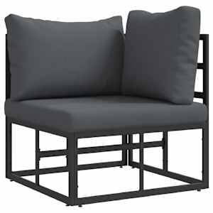 vidaXL V&auml;lik M&ouml;&ouml;bel Metall Must ja Anthracite 71,5 x 71,5 x 71 cm