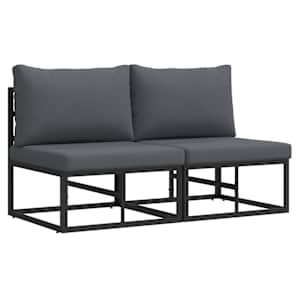 vidaXL 2 tk V&auml;lik M&ouml;&ouml;bel Metall Must ja Anthracite