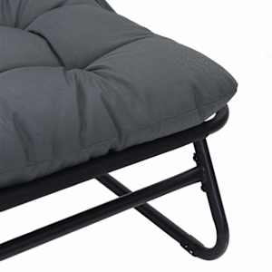 Zahradní nábytek s polštářem 2 pcs Černá 60,5 x 81 x 71 cm - obrázek 9