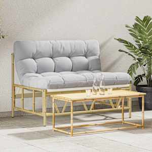 Vrtna klop Svetlo siva 110 x 75 x 71 cm Jeklo