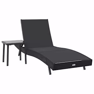 vidaXL Lamamistool 2 tk pol&uuml;rotang Must
