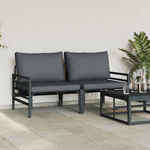 Venkovní nábytek 2 pcs Antracit 80 x 80 x 71 cm Ocel - obrázek 3