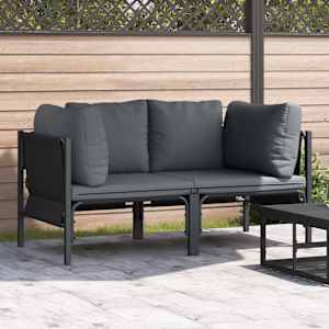 Venkovní nábytek 2 pcs Antracit 80 x 80 x 71 cm Ocel - obrázek 1