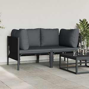 Venkovní nábytek 2 pcs Antracit 80 x 80 x 71 cm Ocel - obrázek 3