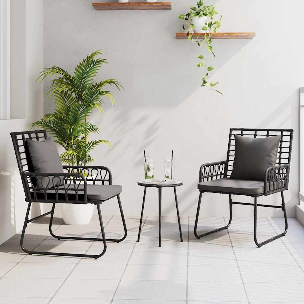 Piharuokailu setti 3 pcs Musta, Antrasiitti 35 x 35 x 45 cm