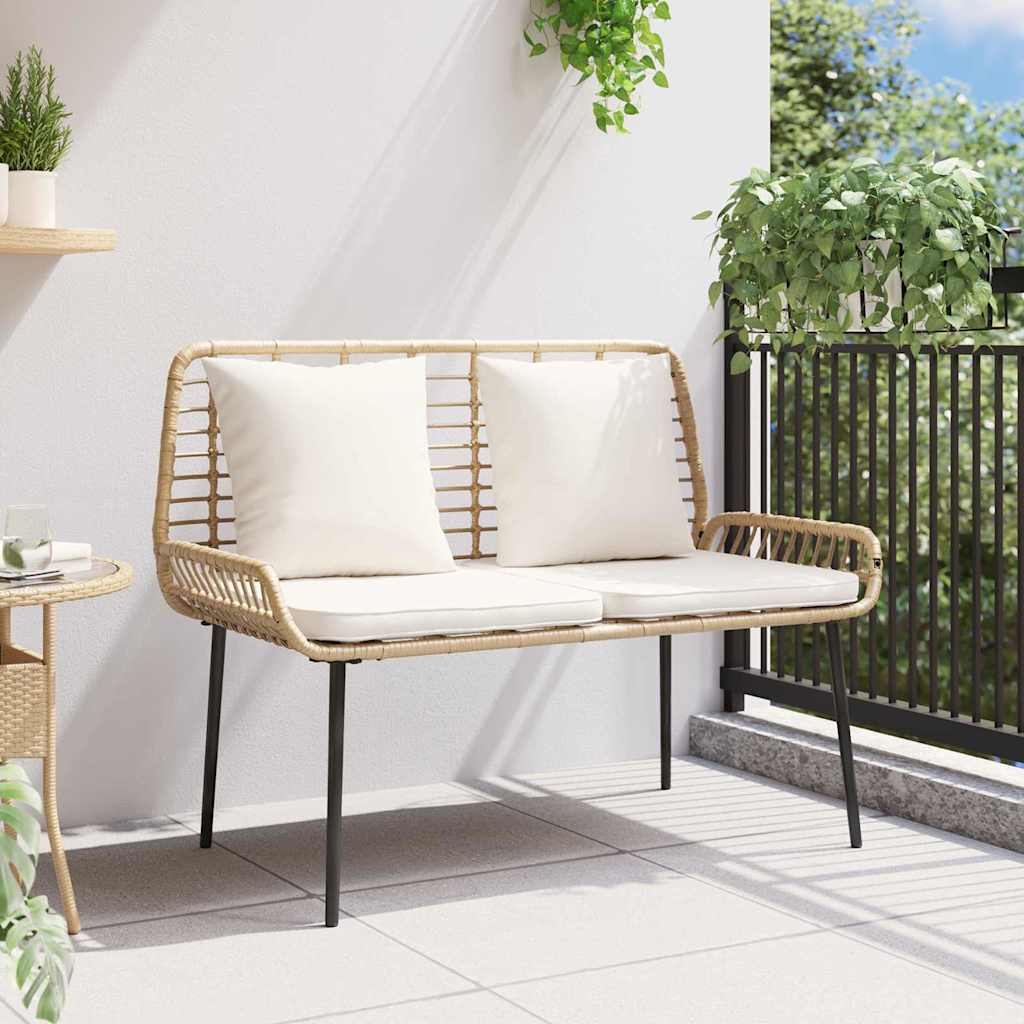 vidaXL Tuinbank Zwart, Antraciet 109 x 63 x 83 cm Poly riet, staal