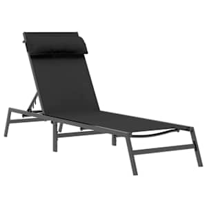 vidaXL Sunlounger Teras Must ja Anthracite