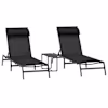 vidaXL P&auml;ikesevoodid 3 tk Teras Must ja Anthracite