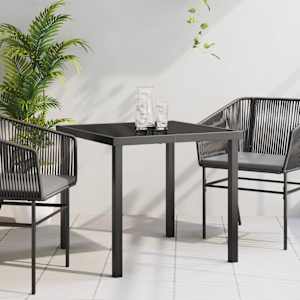 Vrtna miza Črna 80 x 80 x 73 cm Kovina