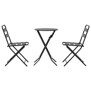 Zahradní bistro set 3 pcs Antracit Ocel - obrázek 7