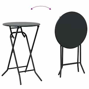 Zahradní bistro set 3 pcs Antracit Ocel - obrázek 12