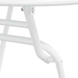 Zahradní bistro set 3 pcs Bílá Ocel - obrázek 9
