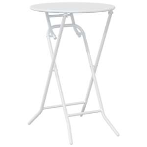 Zahradní bistro set 3 pcs Bílá Ocel - obrázek 6