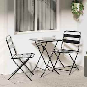 Vrtnik Bistro Set 3 pcs Antracit Jeklo
