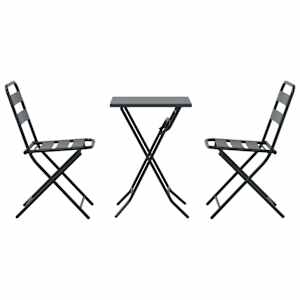 Zahradní bistro set 3 pcs Antracit Ocel - obrázek 7