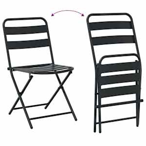Zahradní bistro set 3 pcs Antracit Ocel - obrázek 11