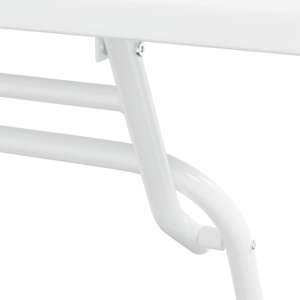 Zahradní bistro set 3 pcs Bílá Ocel - obrázek 9