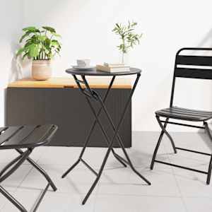 Vrtna miza Antracit 50 x 50 x 72 cm Kovina