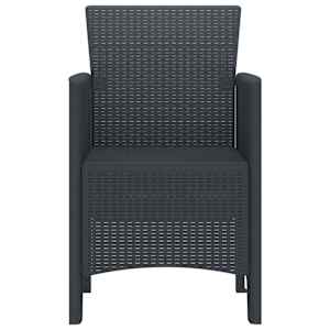 Zahradní křeslo 2 pcs Antracit 53 x 49 x 85 cm Polypropylen - obrázek 3