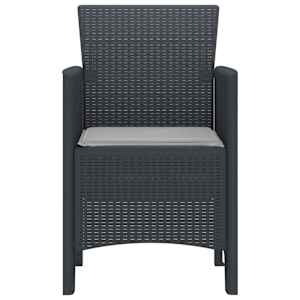 Zahradní křeslo 2 pcs Antracit 53 x 49 x 85 cm Polypropylen - obrázek 3