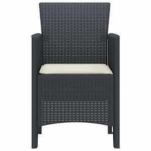 Zahradní křeslo 2 pcs Antracit 53 x 49 x 85 cm Polypropylen - obrázek 3
