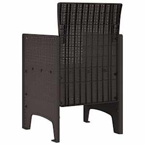 Zahradní křeslo 2 pcs Hnědá 53 x 49 x 85 cm Polypropylen - obrázek 5
