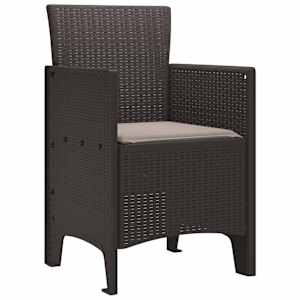 Zahradní křeslo 2 pcs Hnědá 53 x 49 x 85 cm Polypropylen - obrázek 2