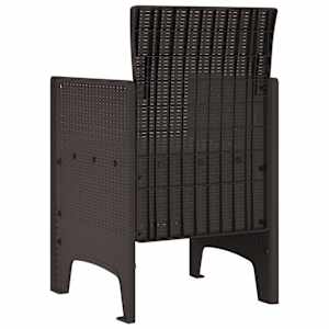 Zahradní křeslo 2 pcs Hnědá 53 x 49 x 85 cm Polypropylen - obrázek 5