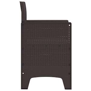 Zahradní křeslo 2 pcs Hnědá 53 x 49 x 85 cm Polypropylen - obrázek 4